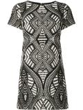 geometric pattern mini dress