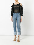 flora cut-out details blouse