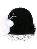 feathered veil beanie