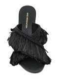 fringed trim flip flops 