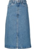 denim a-line skirt