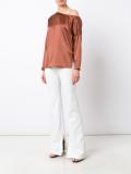 cold-shoulder detail blouse