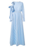 striped long dress