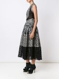 flared mix pattern dress