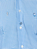 checked fish print shirt