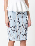 Printed pencil skirt