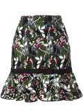 floral lace panel skirt 