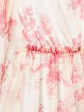 v-neck printed gown