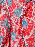 pattern frill blouse