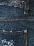 distressed slim-fit jeans