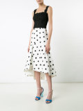 dotted flared skirt 
