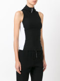 high neck bicolour tank