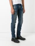 panelled slim-fit jeans