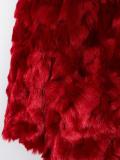 textured faux fur coat