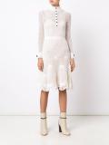 mesh overlay shirt dress