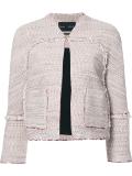 collarless tweed jacket