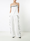 side-ruffle trousers