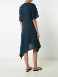 draped shirt dress