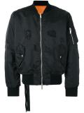 distressed bomber jacket 
