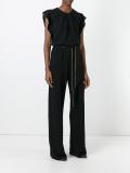 piped trim jumpsuit