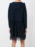 embroidered pleat detail dress