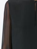 sheer sleeve shift dress