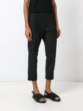 pleat detail cropped trousers