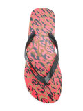 leopard print flip flops