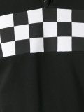 checkerboard panel polo shirt