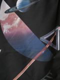 宇宙贴花无袖兜帽上衣