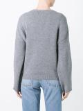 sequinned floral embroidery jumper