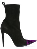crushed velvet ankle boots