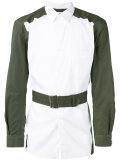 belted contrast shirt 