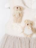 teddy bear appliqué dress