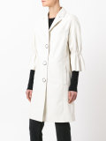 gathered sleeve coat