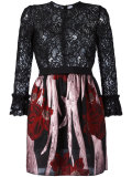 floral lace mini dress