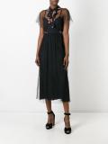collar detail midi dress