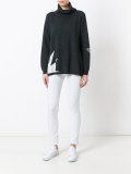 star print roll neck top