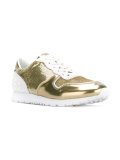metallic lace-up sneakers