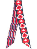 heart motif scarf
