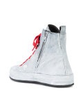 side zip hi-top sneakers
