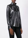 high collar lurex shirt