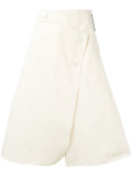 wrap front midi skirt