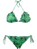 printed triangle bra