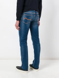 stonewashed slim-fit jeans