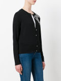 sequin bow cardigan