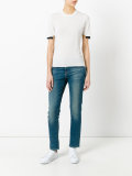 contrast trim T-shirt