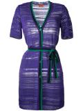 buttoned belted dress