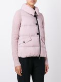 knit sleeve puffer jacket