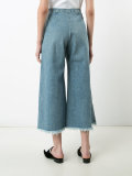 wide-leg cropped jeans